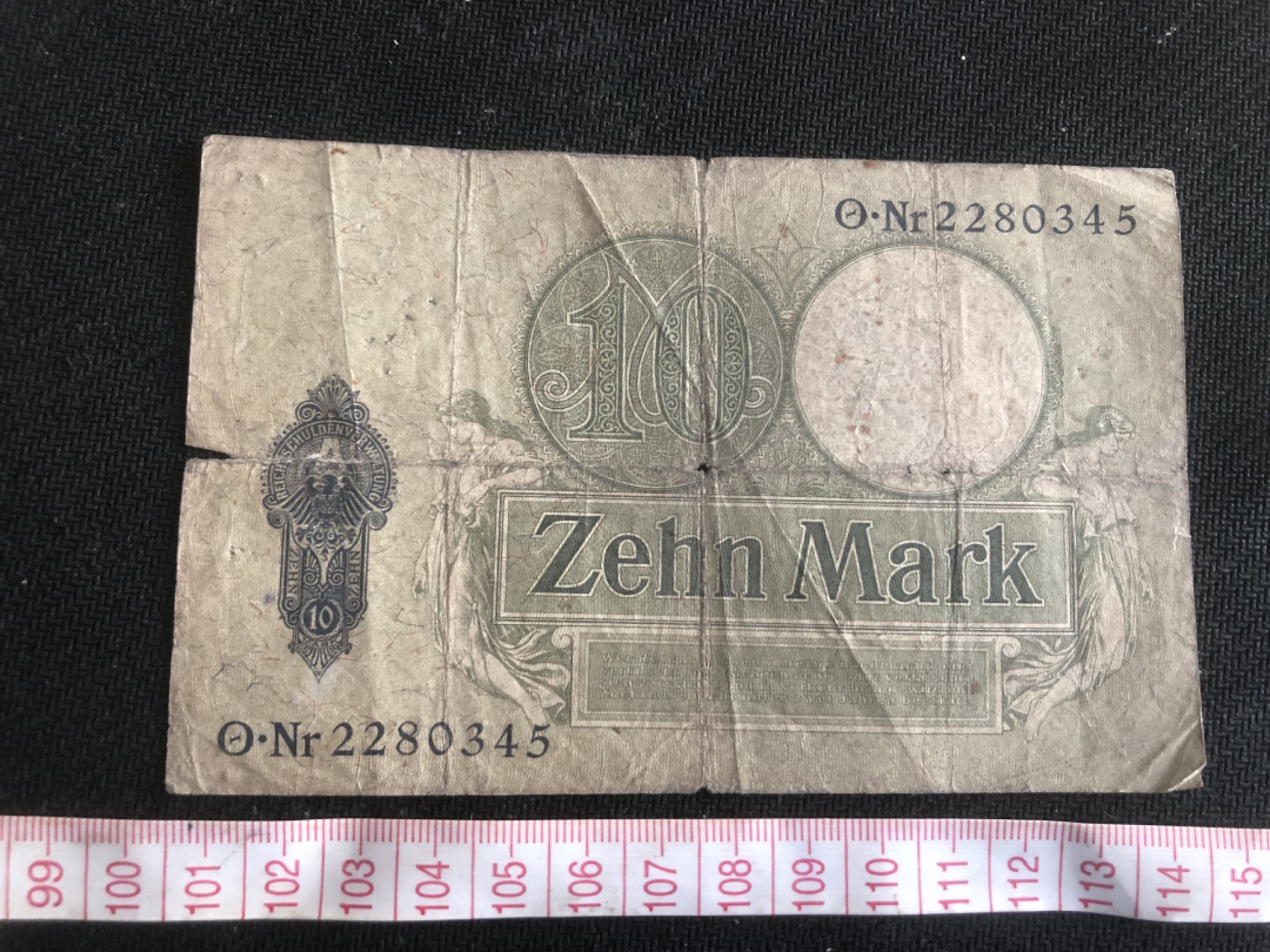 【保诚微拍】第17期  $ 纸币专场 $【自动拍卖】【全场包邮】【佣金3.99元/件】 【纸币】德国 1906年 1 0马克  