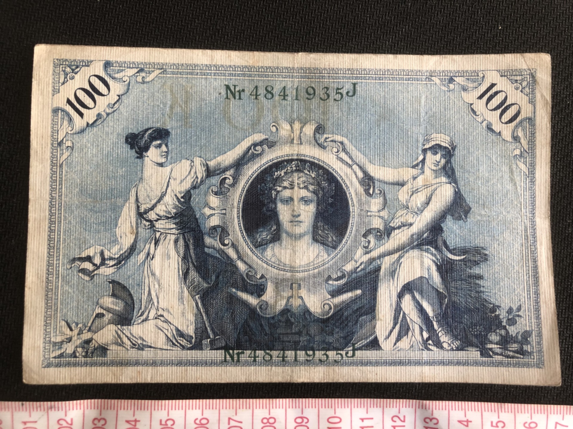 【保诚微拍】第17期  $ 纸币专场 $【自动拍卖】【全场包邮】【佣金3.99元/件】 【纸币】德国 1908年 100马克 绿色字轨