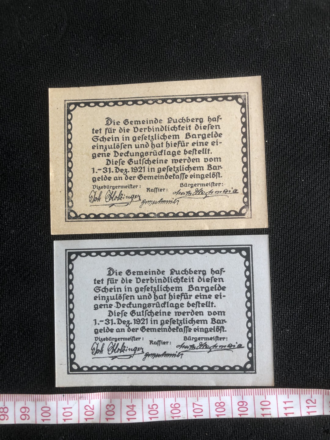 【保诚微拍】第17期  $ 纸币专场 $【自动拍卖】【全场包邮】【佣金3.99元/件】 【纸币】【德国紧急时期纸币】#102  1921年 20/50 赫勒 两枚 城堡