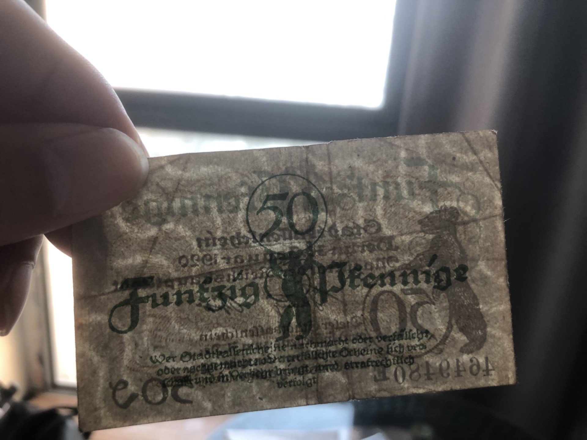 【保诚微拍】第17期  $ 纸币专场 $【自动拍卖】【全场包邮】【佣金3.99元/件】 【纸币】【德国紧急时期纸币】# 74