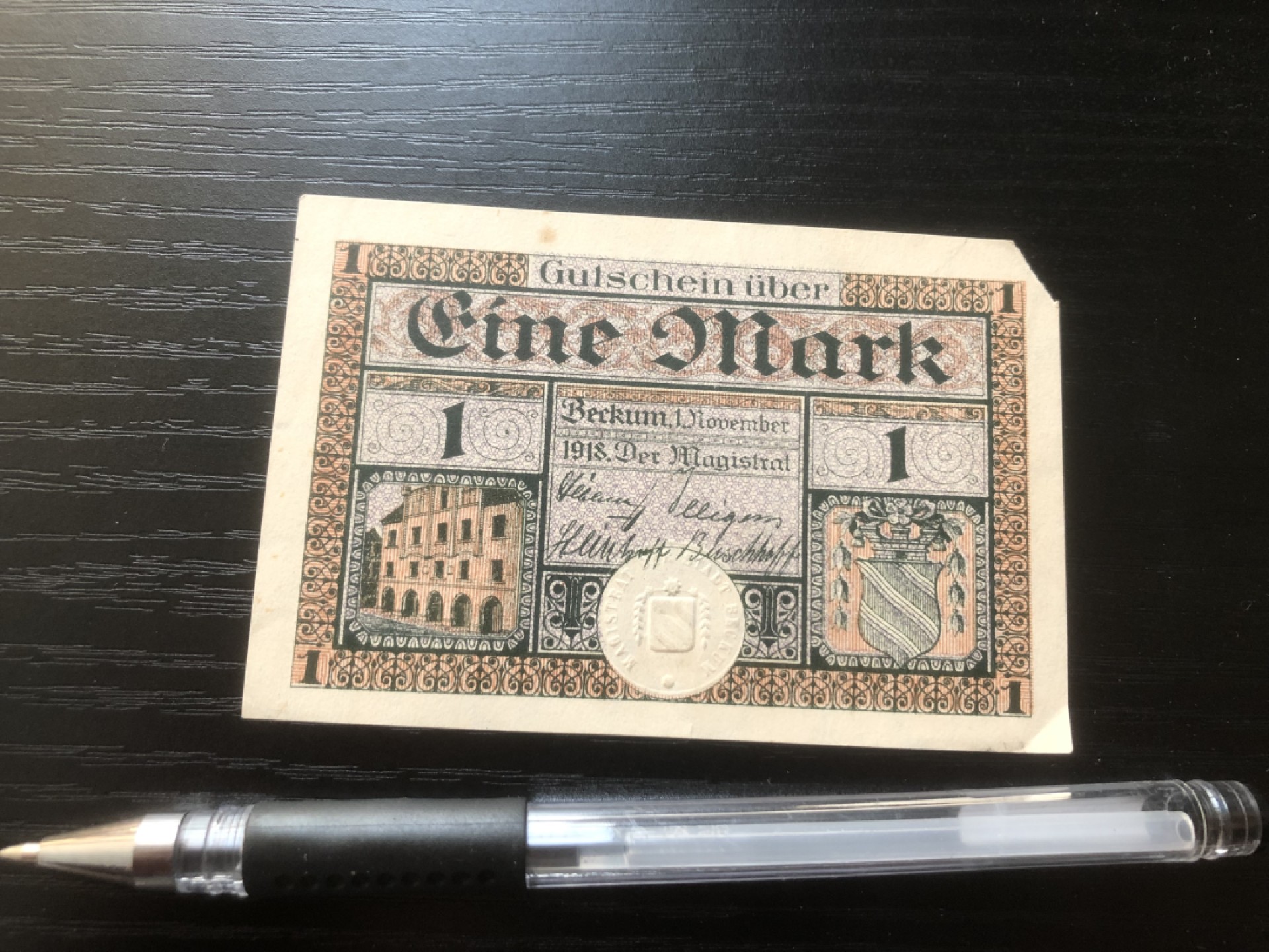 【保诚微拍】第17期  $ 纸币专场 $【自动拍卖】【全场包邮】【佣金3.99元/件】 【纸币】【德国紧急时期纸币】#79 水印！