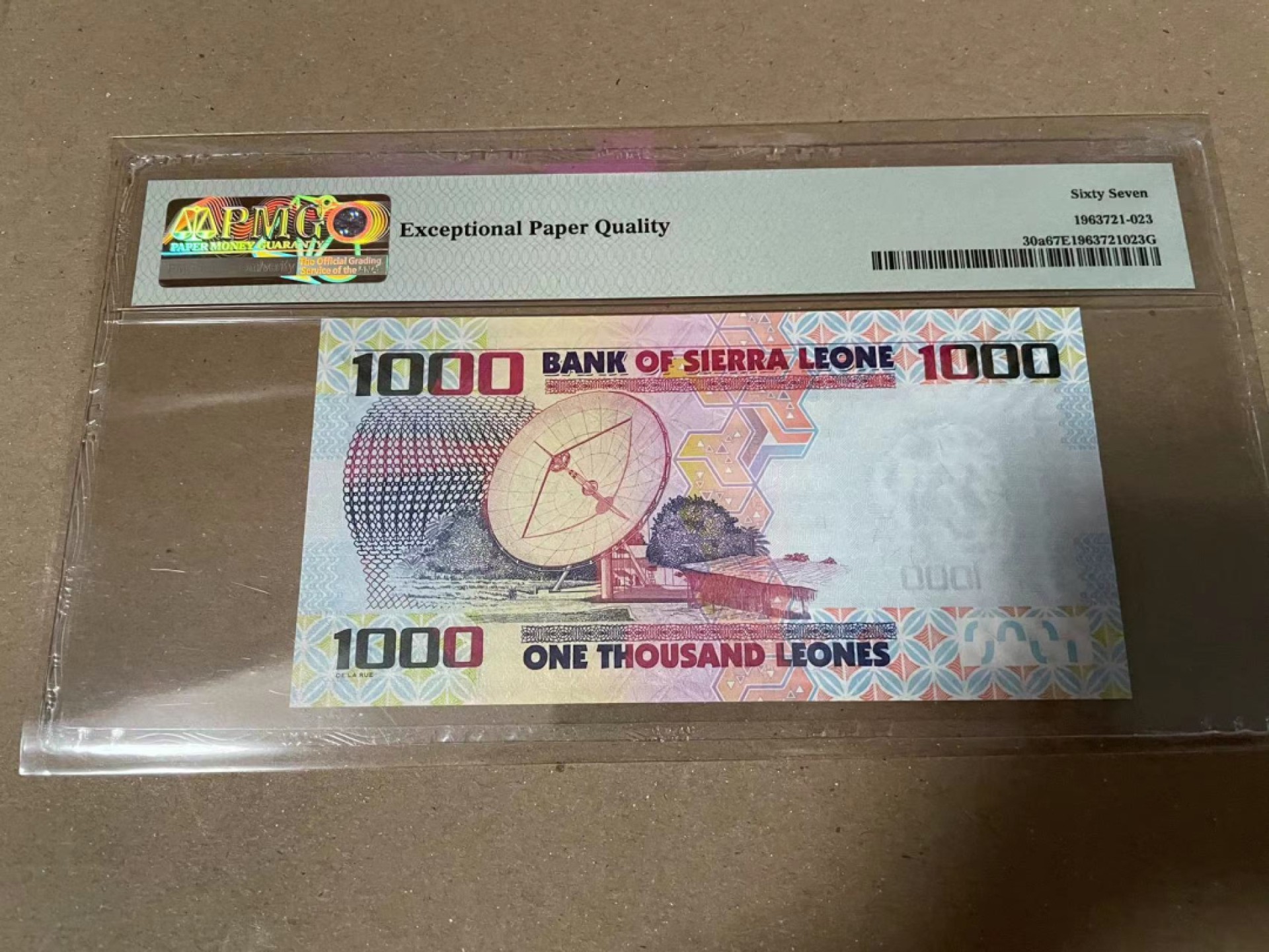 【Blue Auction】✨世界纸币精拍第166期——利奥波德二世（共105拍） 塞拉利昂 2010年1000Leones PMG67EPQ 