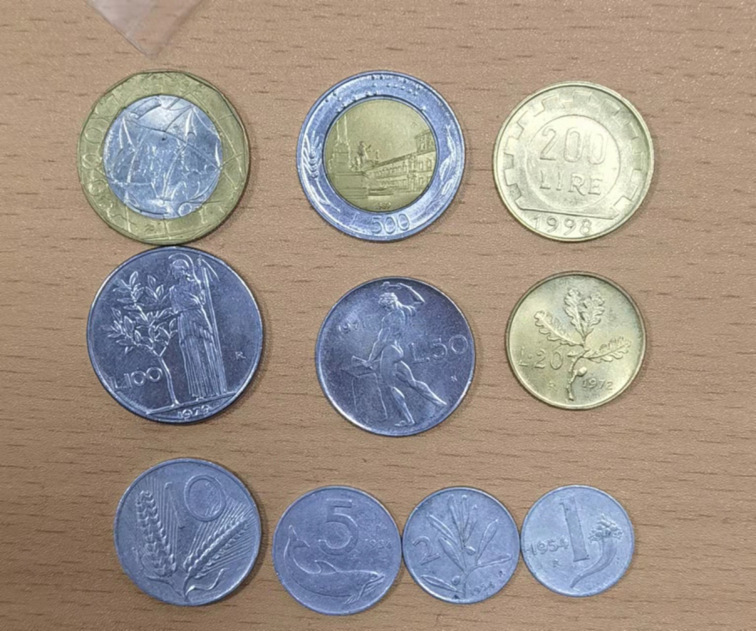 北京马甸外币专卖微拍第七十一期，非贵金属外国纪念币，流通币专场，陆续上新欢迎光临 意大利流通币全套