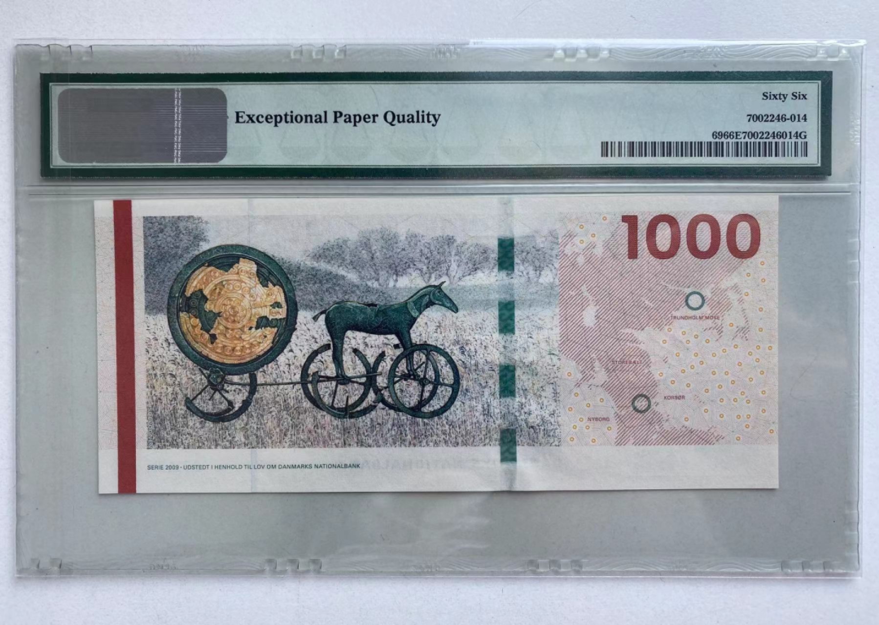 【Blue Auction】✨世界纸币精拍第166期——利奥波德二世（共105拍） 【A0冠】丹麦 2009年1000克朗 PMG66EPQ 大桥与文物版