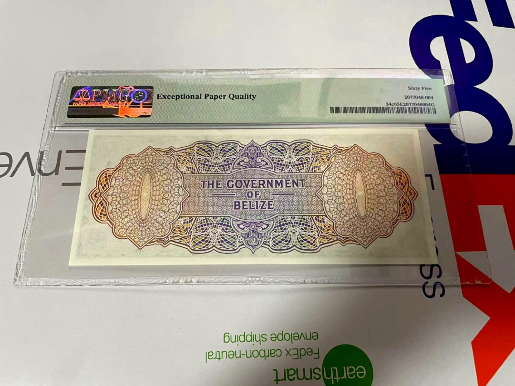 【Blue Auction】✨世界纸币精拍第166期——利奥波德二世（共105拍） 【首发冠 与上期那张连号】伯利兹 1976年2元 大冠女王 经典 PMG65EPQ BWC出品