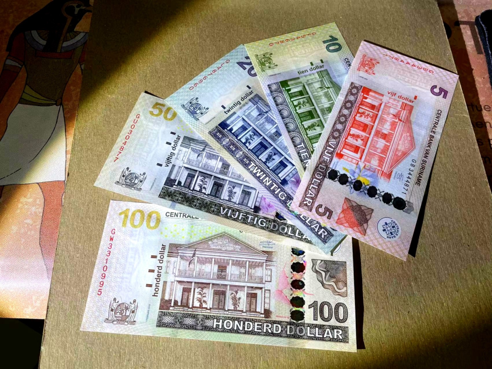 【Blue Auction】✨世界纸币精拍第166期——利奥波德二世（共105拍） 【一组5张】苏里南 2012/2019年5-100元 全新UNC 风景精美