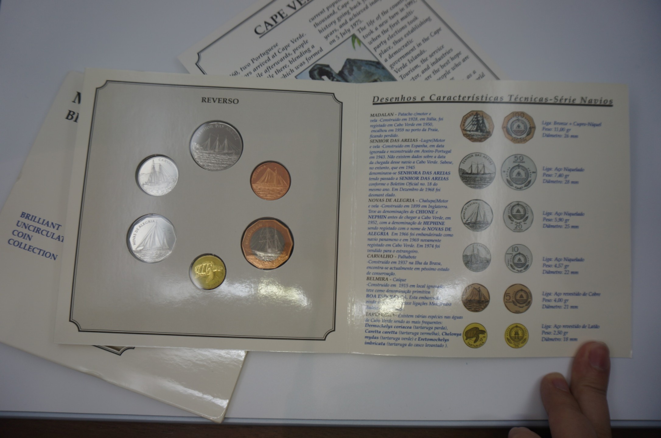 乐游外币首个限时专场—各国精装套币 1994佛得角6枚精装套币船版