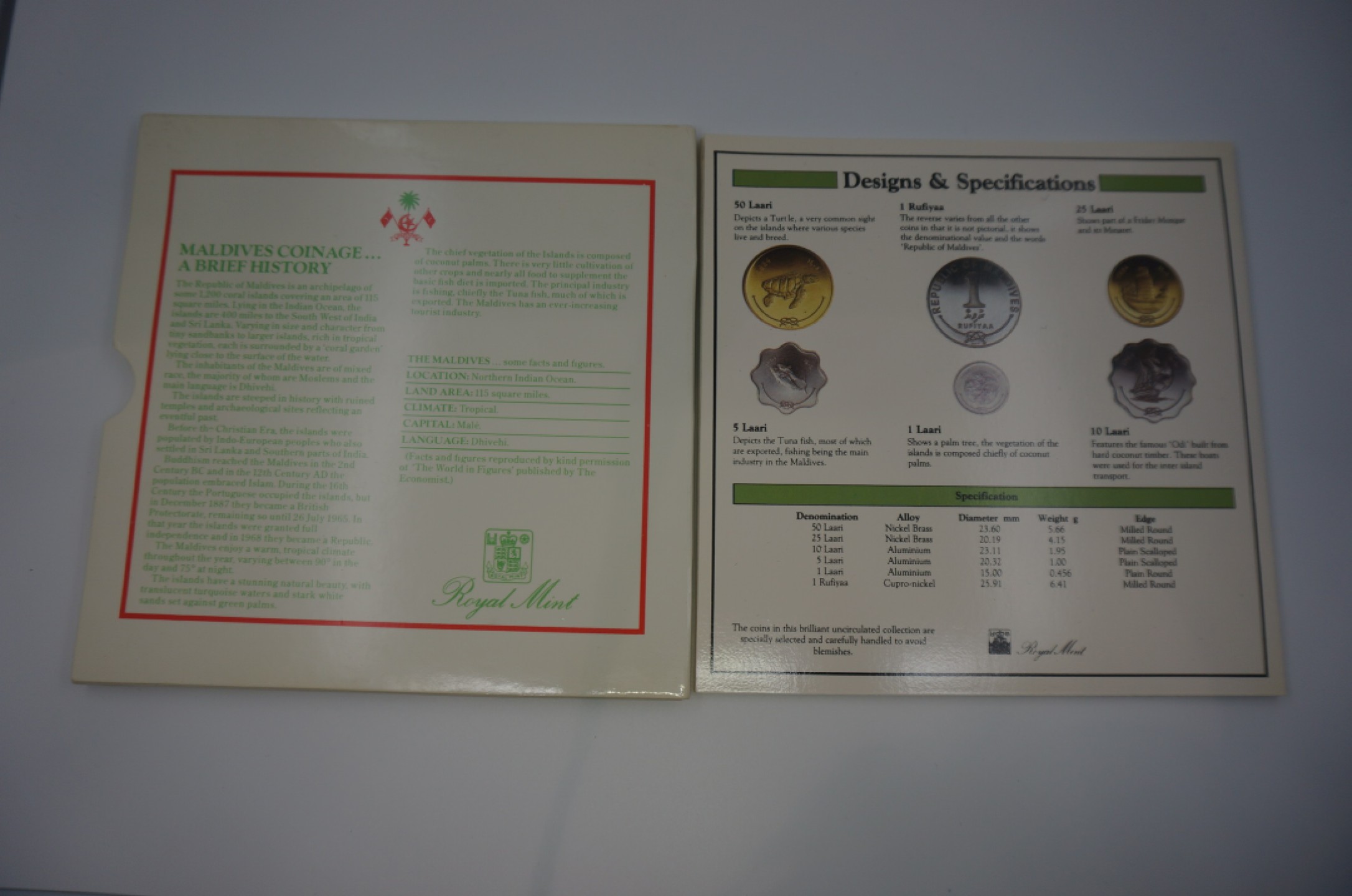 乐游外币首个限时专场—各国精装套币 1984马尔代夫6枚精装套币