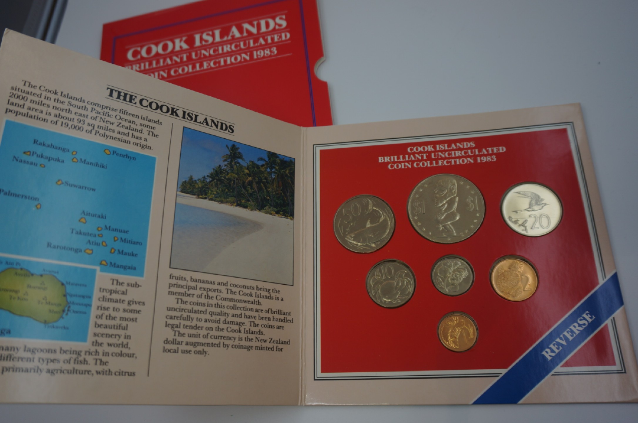 乐游外币首个限时专场—各国精装套币 1983库克群岛7枚精装套币