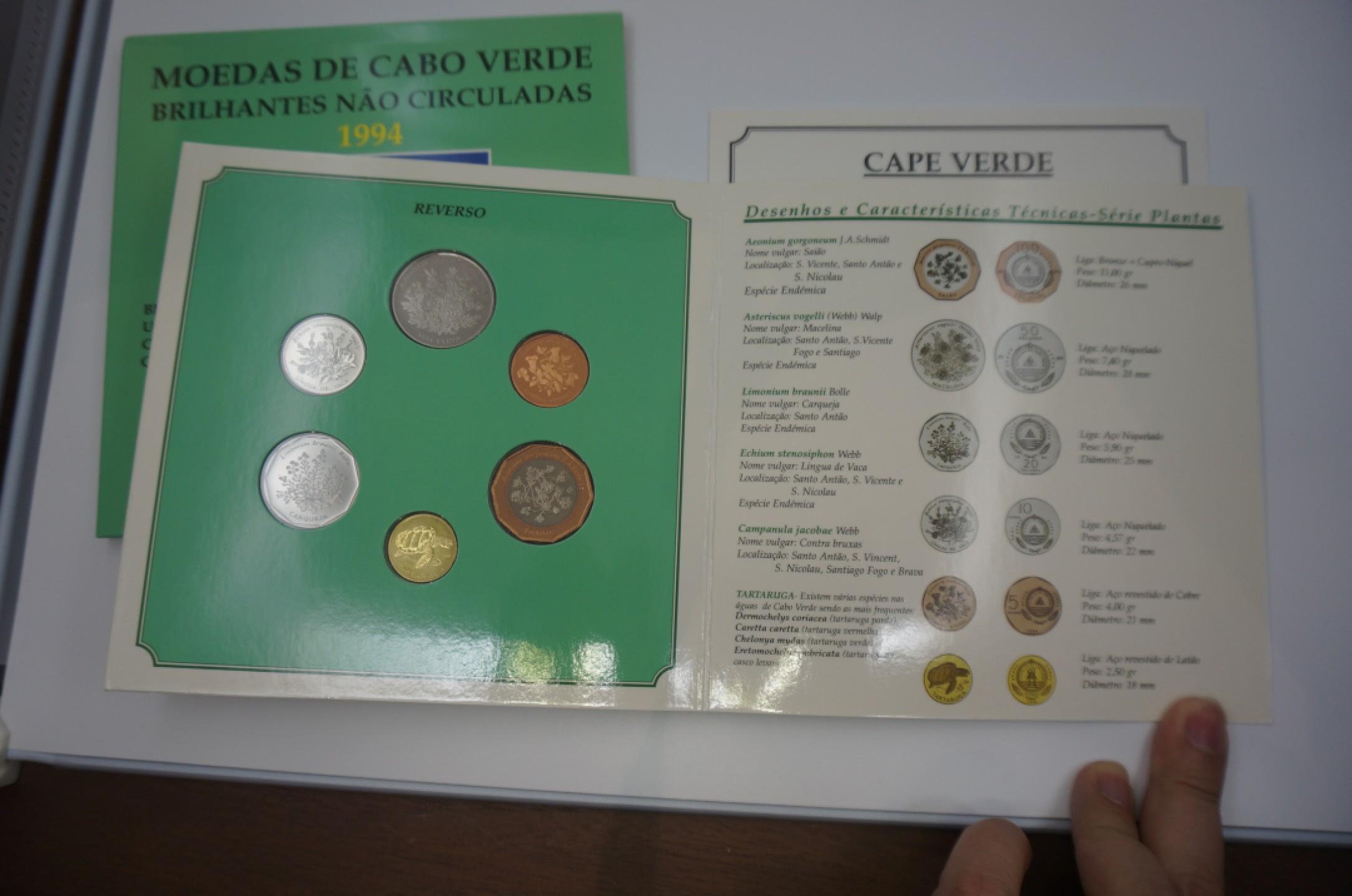 乐游外币首个限时专场—各国精装套币 1994佛得角6枚精装套币花版