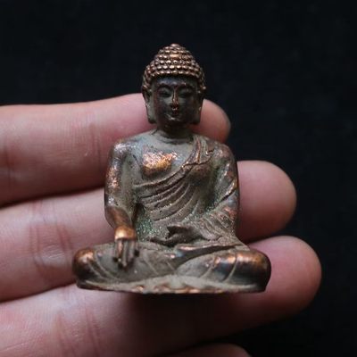 实心合金铜佛祖小摆件茶道供奉释迦摩尼铜佛像古玩精工口袋佛 - 实心合金铜佛祖小摆件茶道供奉释迦摩尼铜佛像古玩精工口袋佛