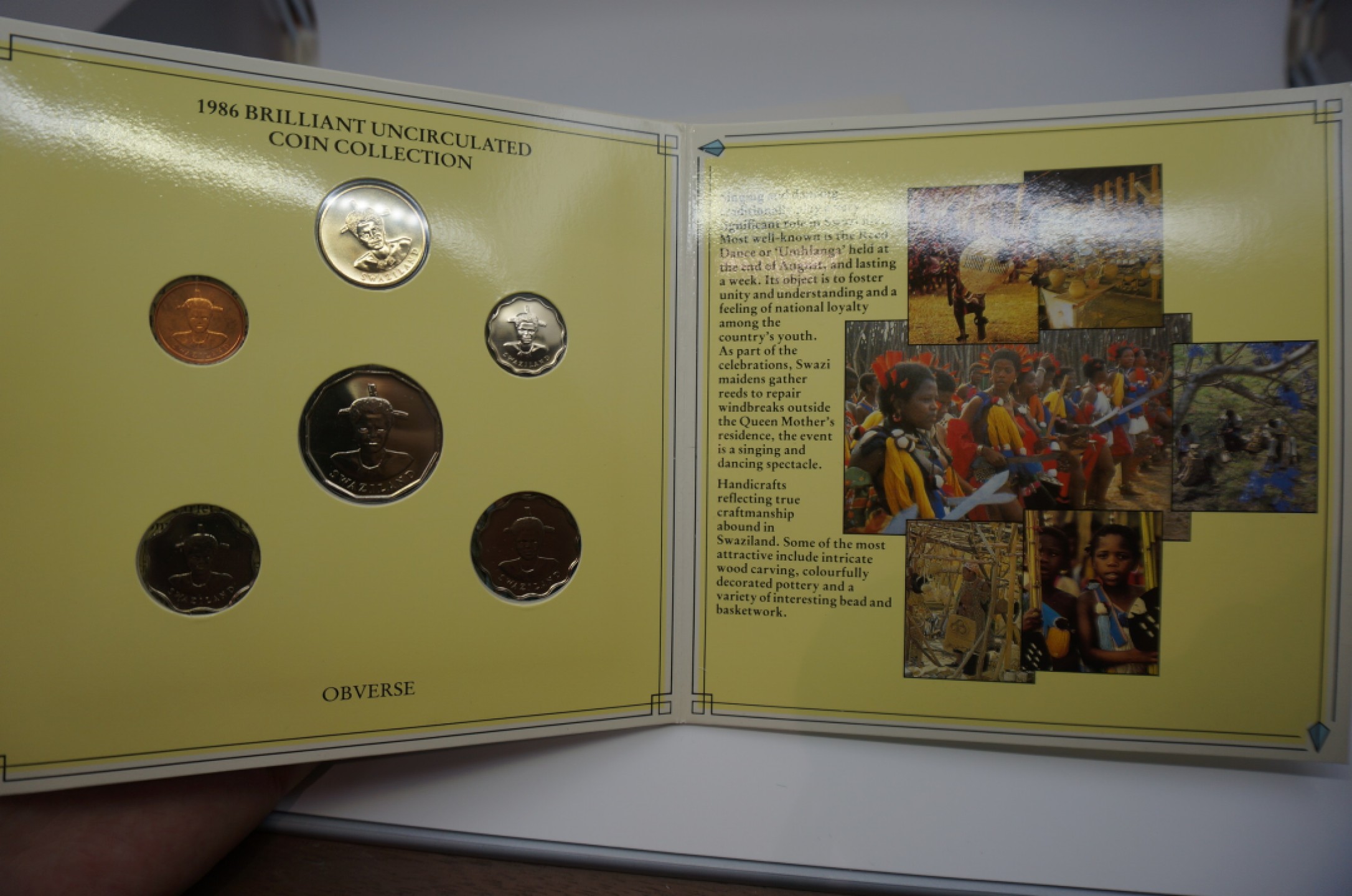 乐游外币首个限时专场—各国精装套币 1986斯威士兰6枚精装套币