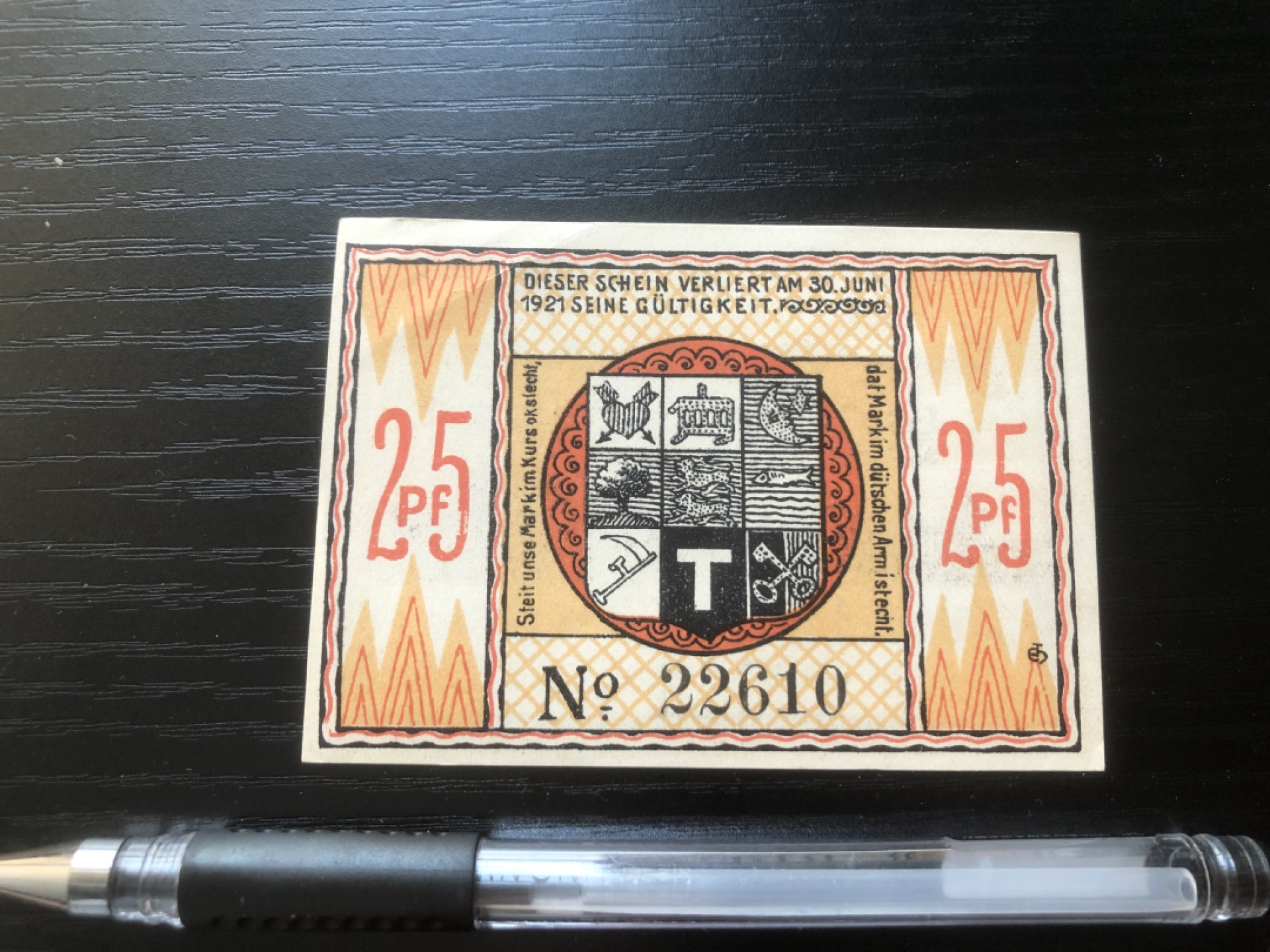 【保诚微拍】第18期 $ 纸币专场 $【自动拍卖】【全场包邮】【佣金3.99元/件】 【纸币】【德国紧急时期纸币】#59
