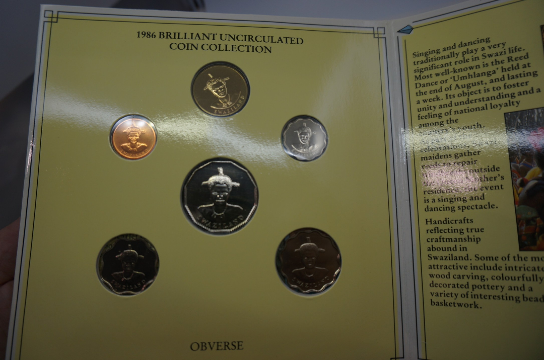 乐游外币首个限时专场—各国精装套币 1986斯威士兰6枚精装套币