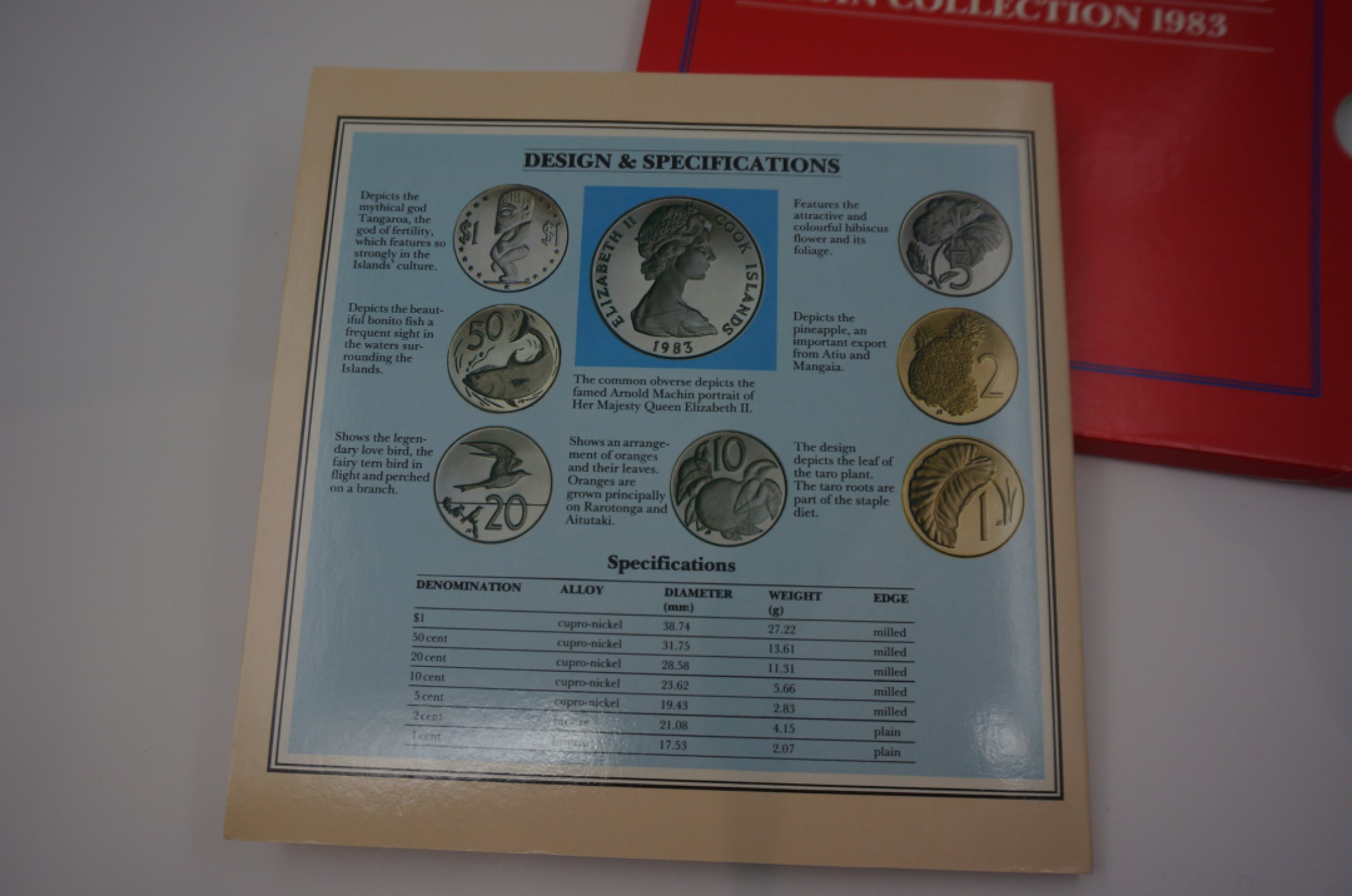 乐游外币首个限时专场—各国精装套币 1983库克群岛7枚精装套币