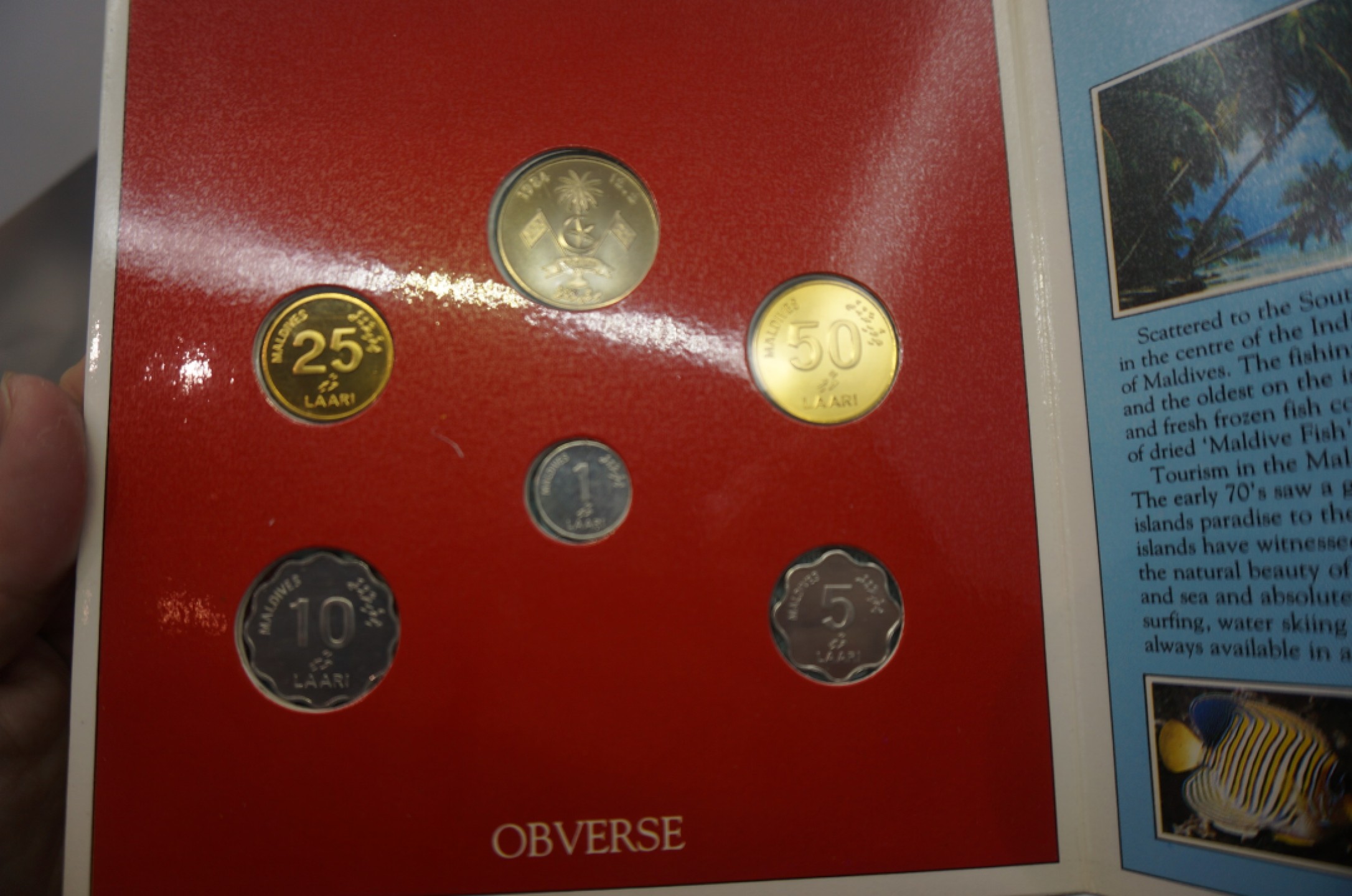 乐游外币首个限时专场—各国精装套币 1984马尔代夫6枚精装套币