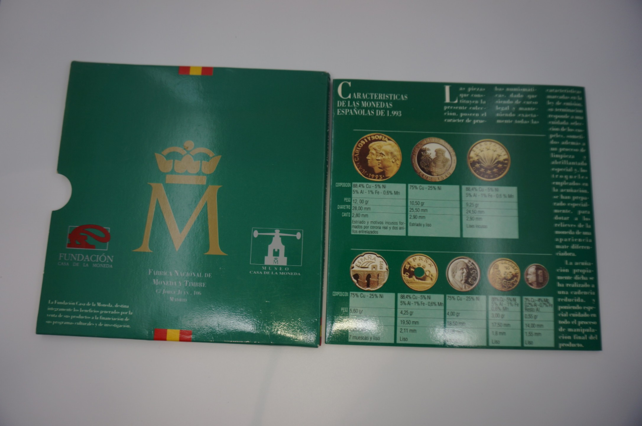 乐游外币首个限时专场—各国精装套币 1993西班牙8枚精装套币