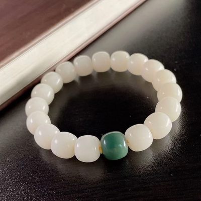 10mm白玉菩提手串单圈绕指柔老型桶高密念珠文玩男女佛珠手链 - 10mm白玉菩提手串单圈绕指柔老型桶高密念珠文玩男女佛珠手链