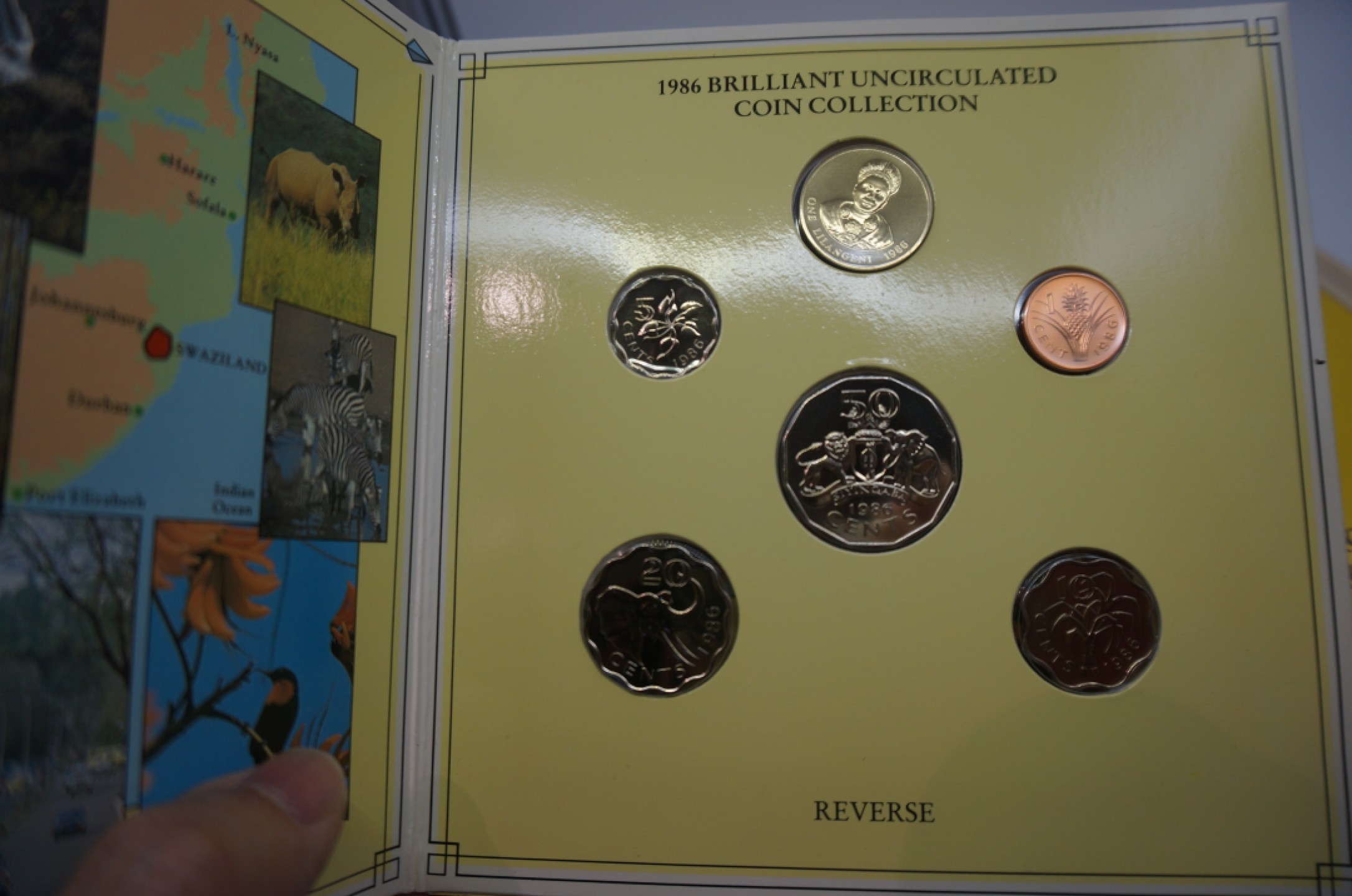 乐游外币首个限时专场—各国精装套币 1986斯威士兰6枚精装套币