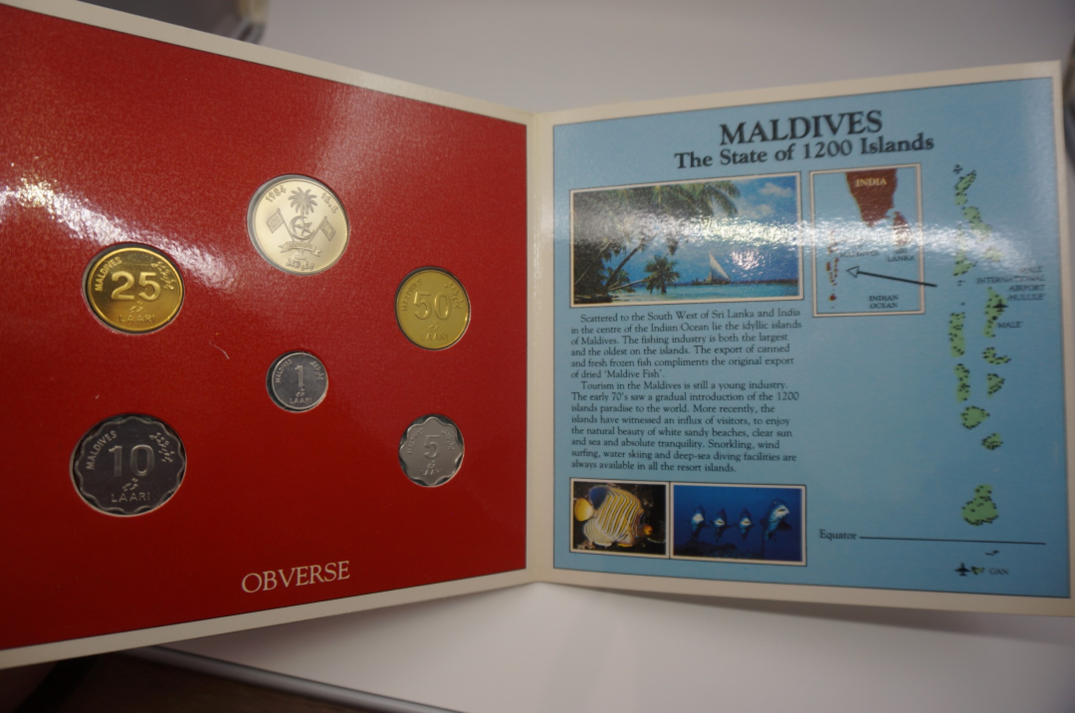乐游外币首个限时专场—各国精装套币 1984马尔代夫6枚精装套币