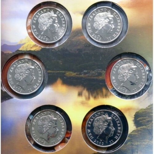 乐游外币首个限时专场—各国精装套币 2003新西兰6枚50分精装套币指环王