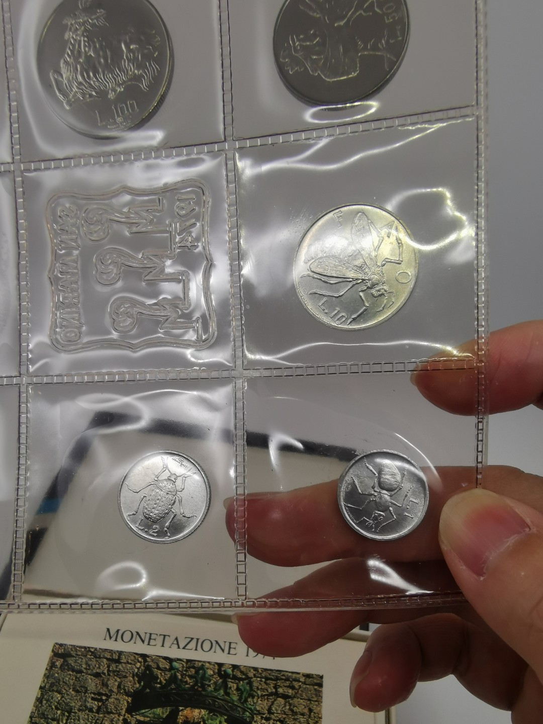 乐游外币首个限时专场—各国精装套币 1974圣马力诺8枚精装套币带银币小动物