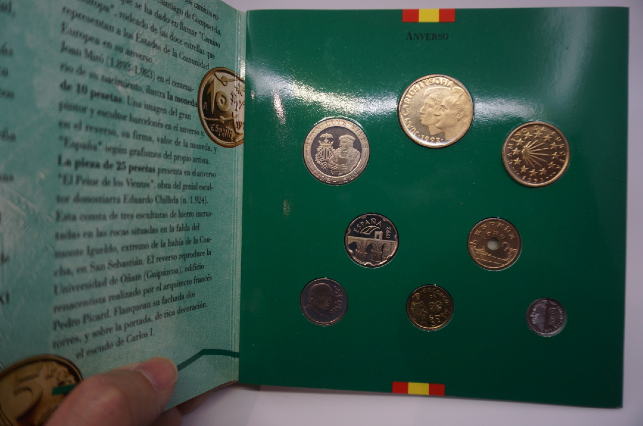 乐游外币首个限时专场—各国精装套币 1993西班牙8枚精装套币