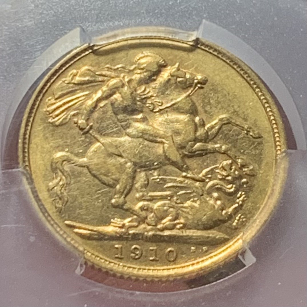 紫瑗钱币——第210期拍卖 英国 1902年 爱德华七世 1索维林 金币 美评 SGS MS60