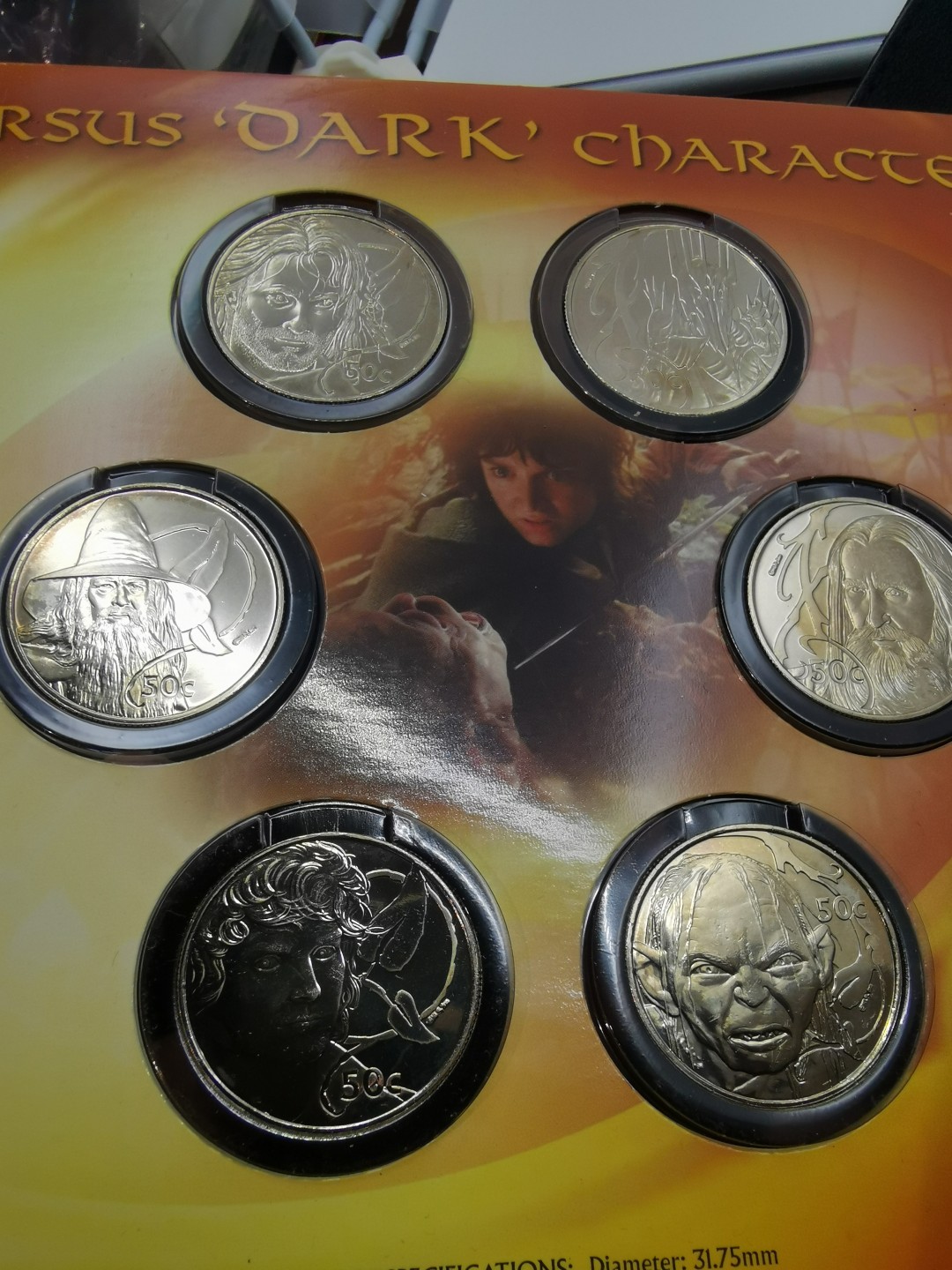 乐游外币首个限时专场—各国精装套币 2003新西兰6枚50分精装套币指环王