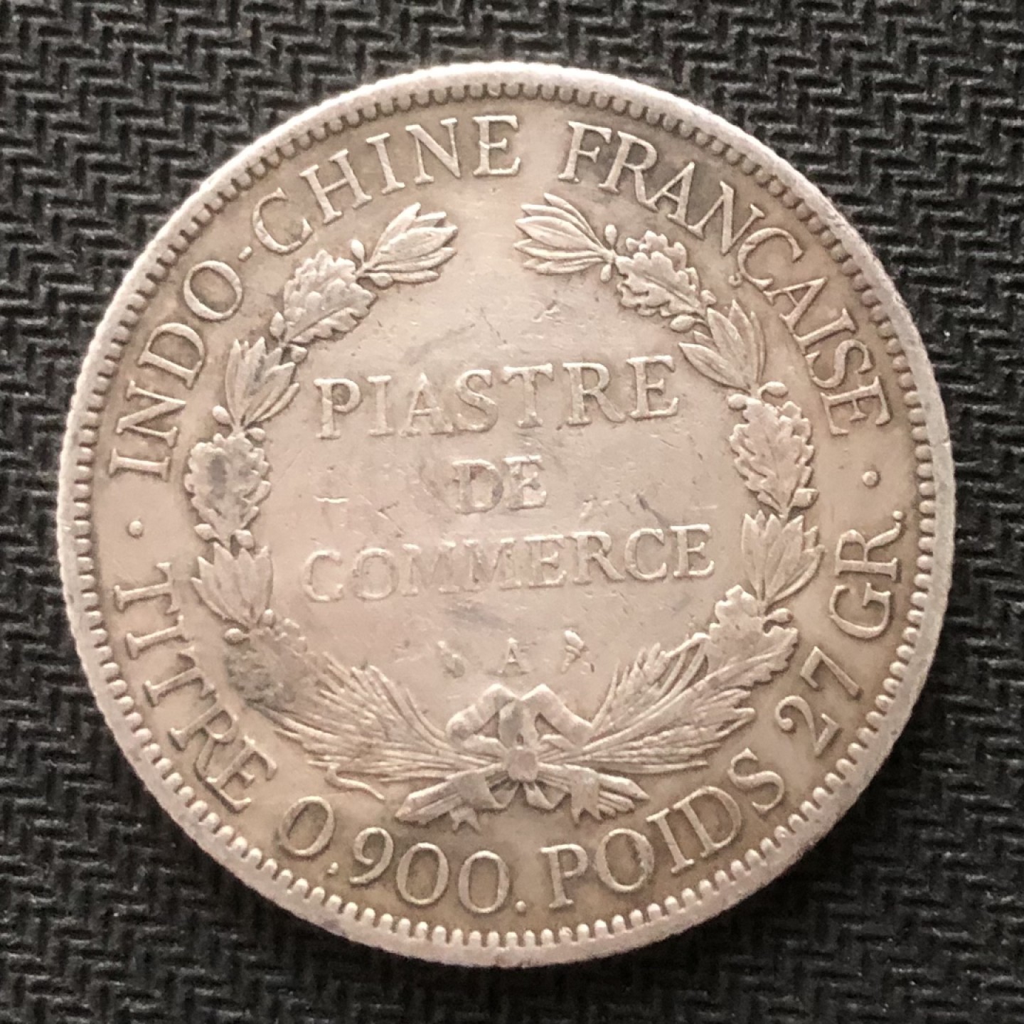 【保诚微拍】【自动拍卖、全场包邮】第19期 $ 硬币专场 $ 法属印度支那 1900年 CA 坐洋 8R 大银币 (边齿为图3/4左起第4枚)