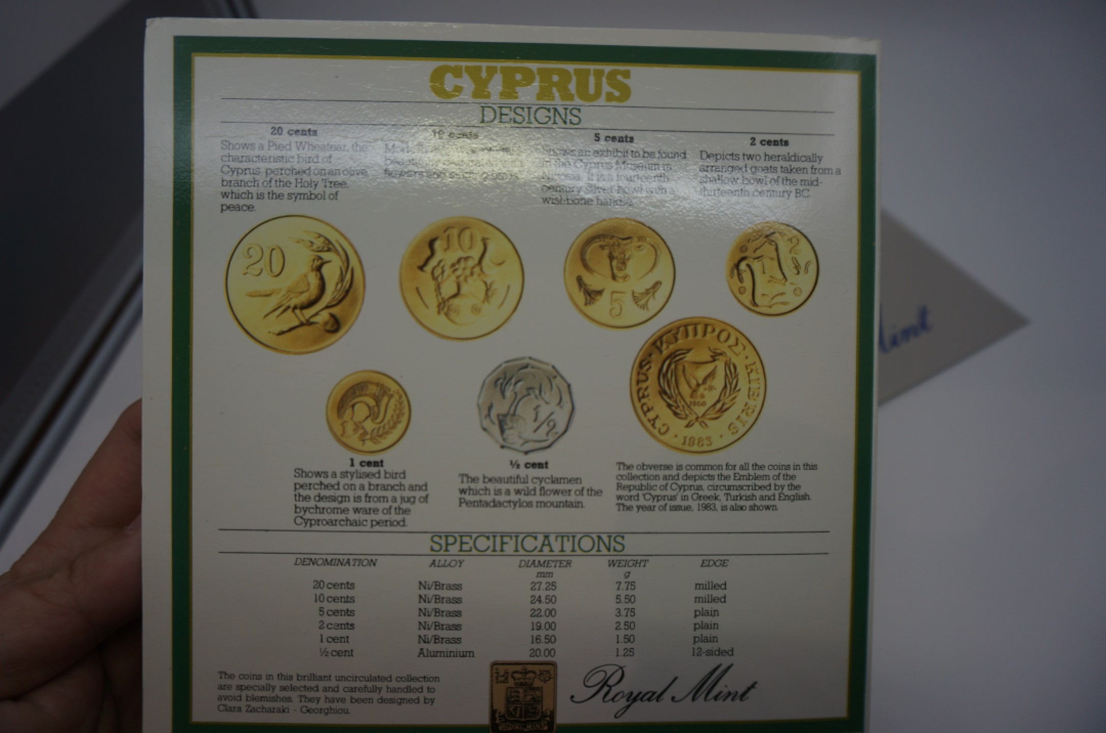 乐游外币首个限时专场—各国精装套币 1983塞浦路斯6枚精装套币