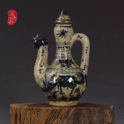 明 青花鸡头壶古董 古玩 做旧古瓷器收藏全手工摆件古典装饰品 - 明 青花鸡头壶古董 古玩 做旧古瓷器收藏全手工摆件古典装饰品