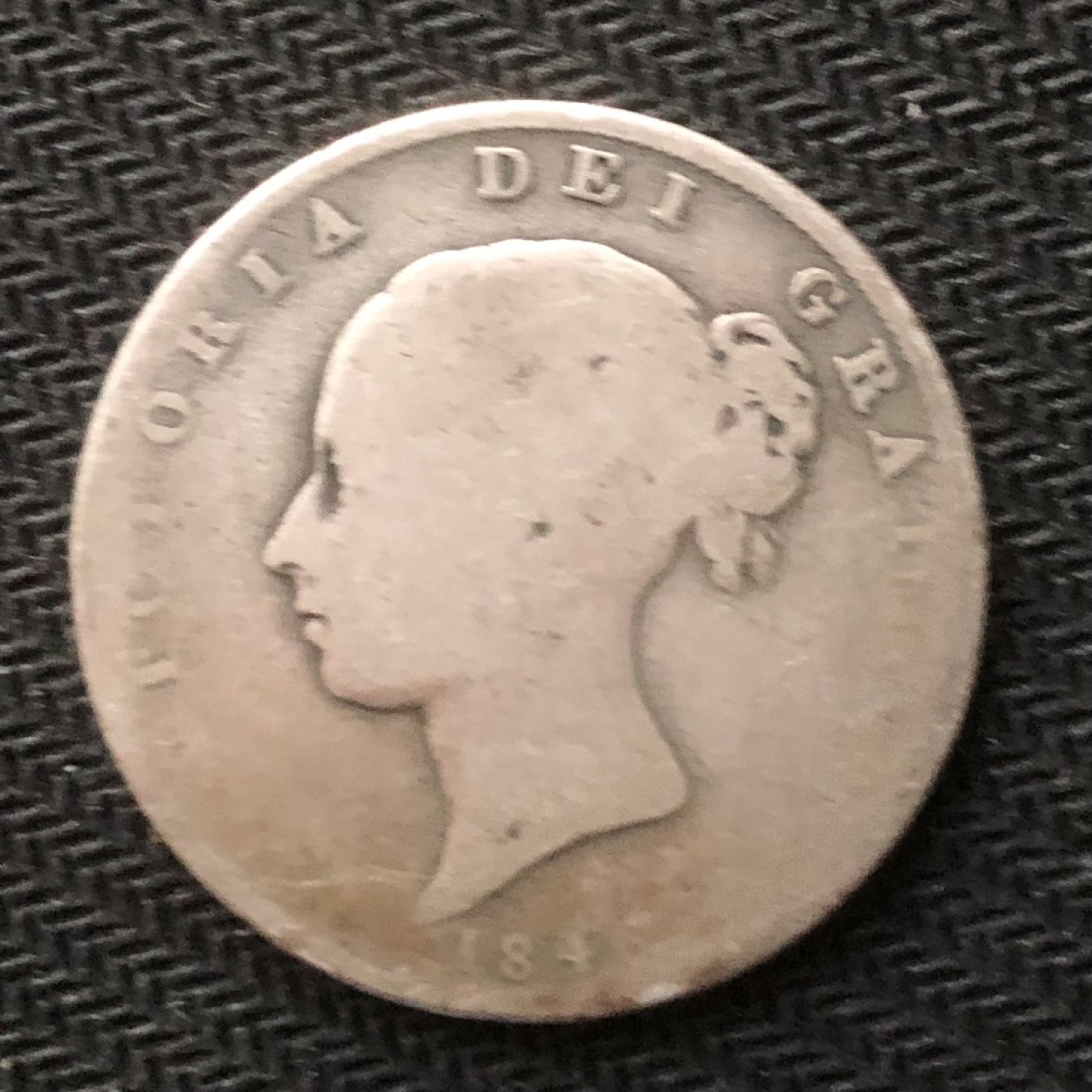 【保诚微拍】【自动拍卖、全场包邮】第19期 $ 硬币专场 $ 英国 维多利亚女王 184X年 青年头像 少女头像 半克朗 银币 （14克 0.925银）