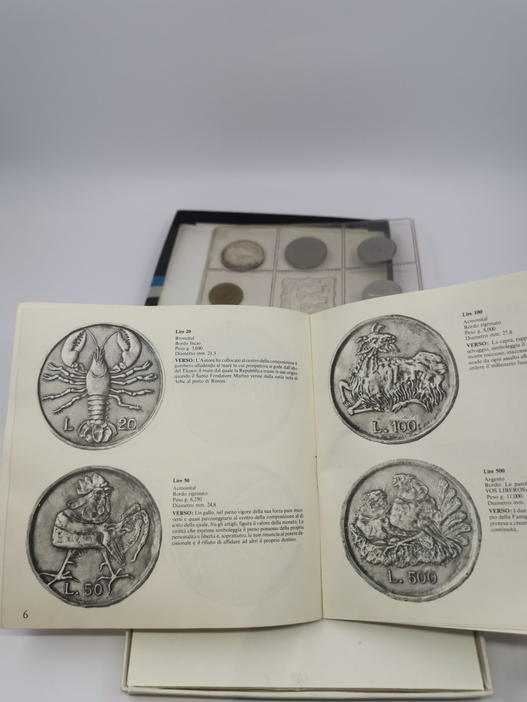 乐游外币首个限时专场—各国精装套币 1974圣马力诺8枚精装套币带银币小动物