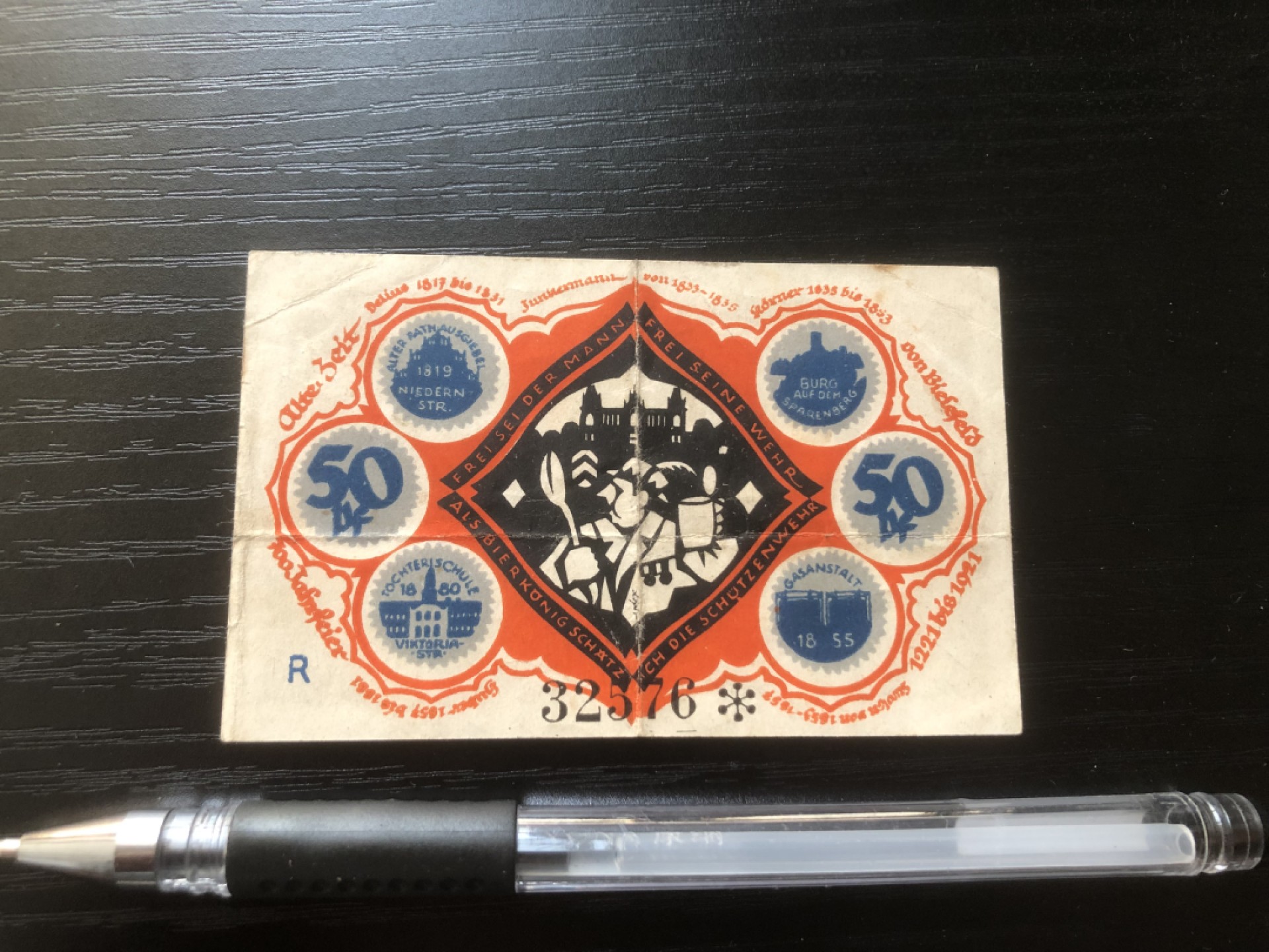 【保诚微拍】第18期 $ 纸币专场 $【自动拍卖】【全场包邮】【佣金3.99元/件】 【纸币】【德国紧急时期纸币】# 91