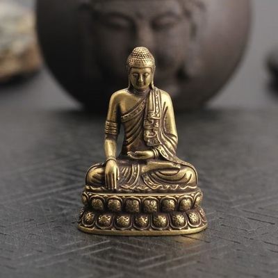 纯铜小佛像实心黄铜佛祖释迦摩尼阿弥陀佛菩萨小摆件古铜坐佛4.5cm＊3.3 - 纯铜小佛像实心黄铜佛祖释迦摩尼阿弥陀佛菩萨小摆件古铜坐佛4.5cm＊3.3