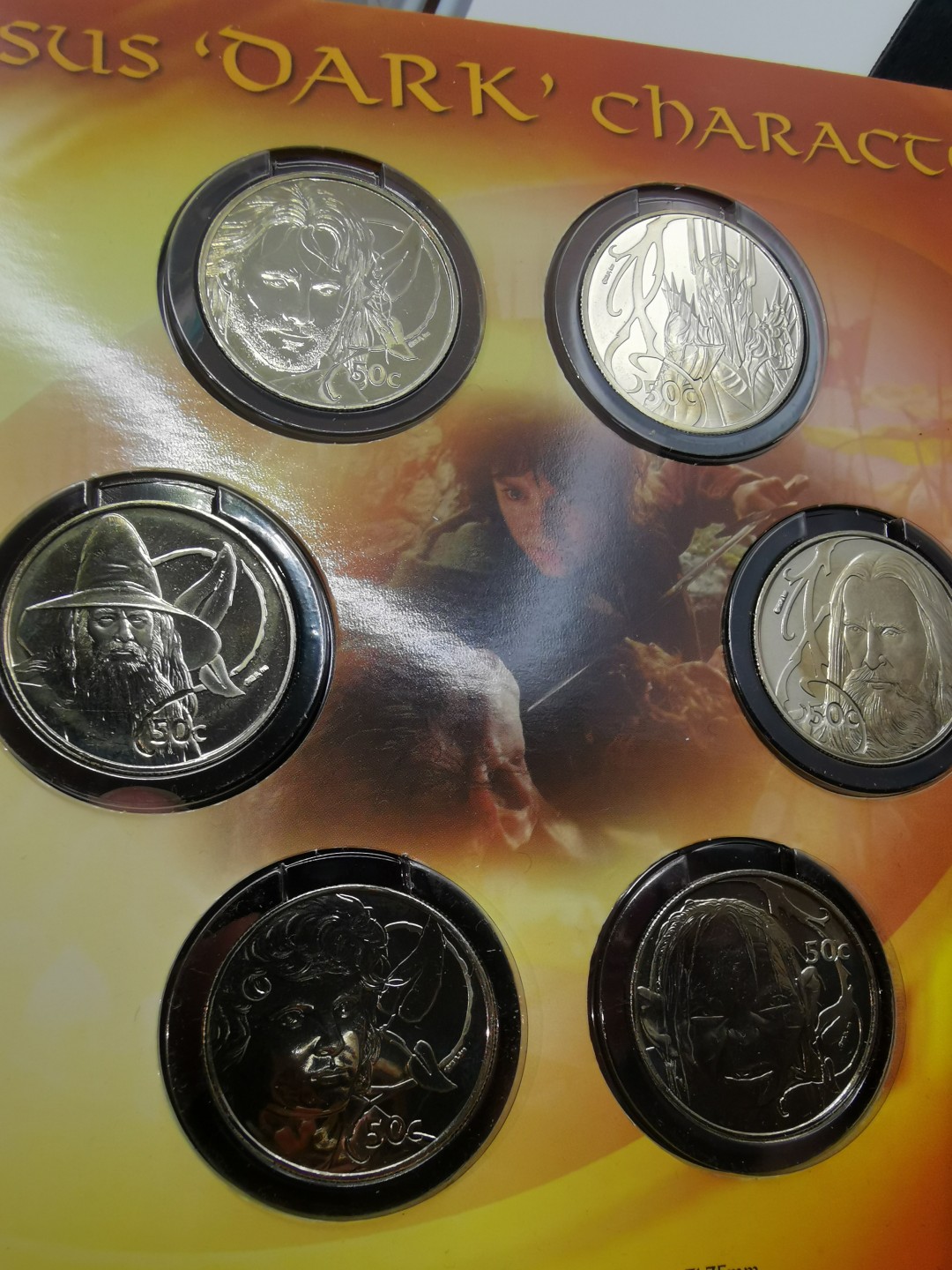 乐游外币首个限时专场—各国精装套币 2003新西兰6枚50分精装套币指环王