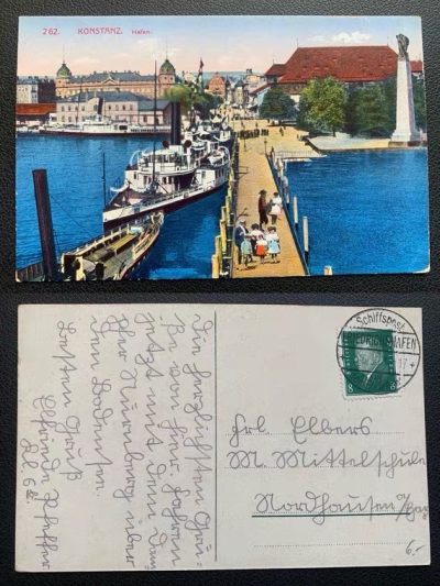 精品收藏级明信片专拍场 - 德国明信片 1930年实寄 博登湖畔 