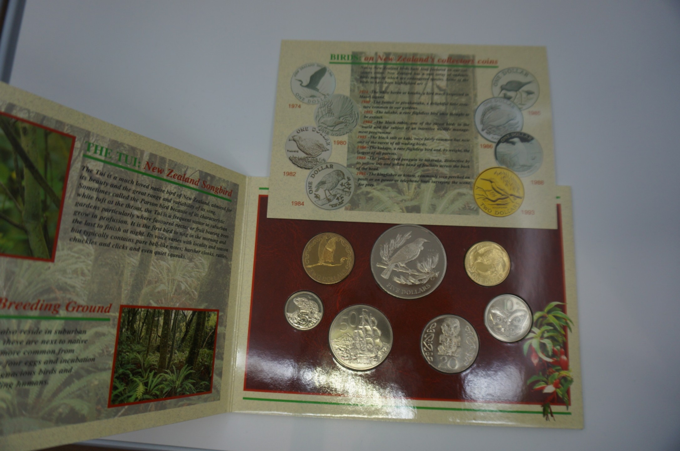 乐游外币首个限时专场—各国精装套币 1995新西兰7枚精装套币