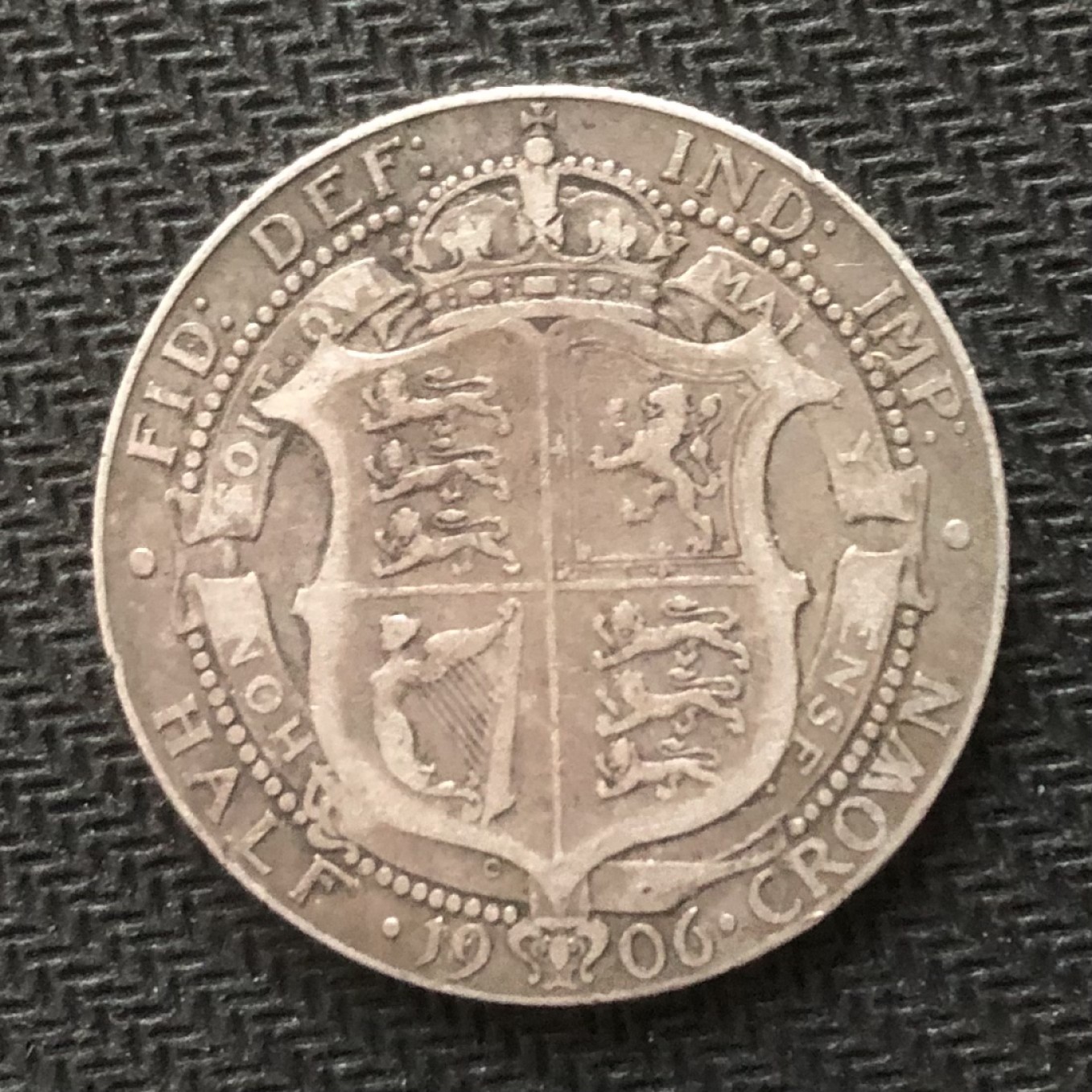 【保诚微拍】【自动拍卖、全场包邮】第19期 $ 硬币专场 $ 英国 爱德华七世 1906年 半克朗银币(14.1克 0.925银)