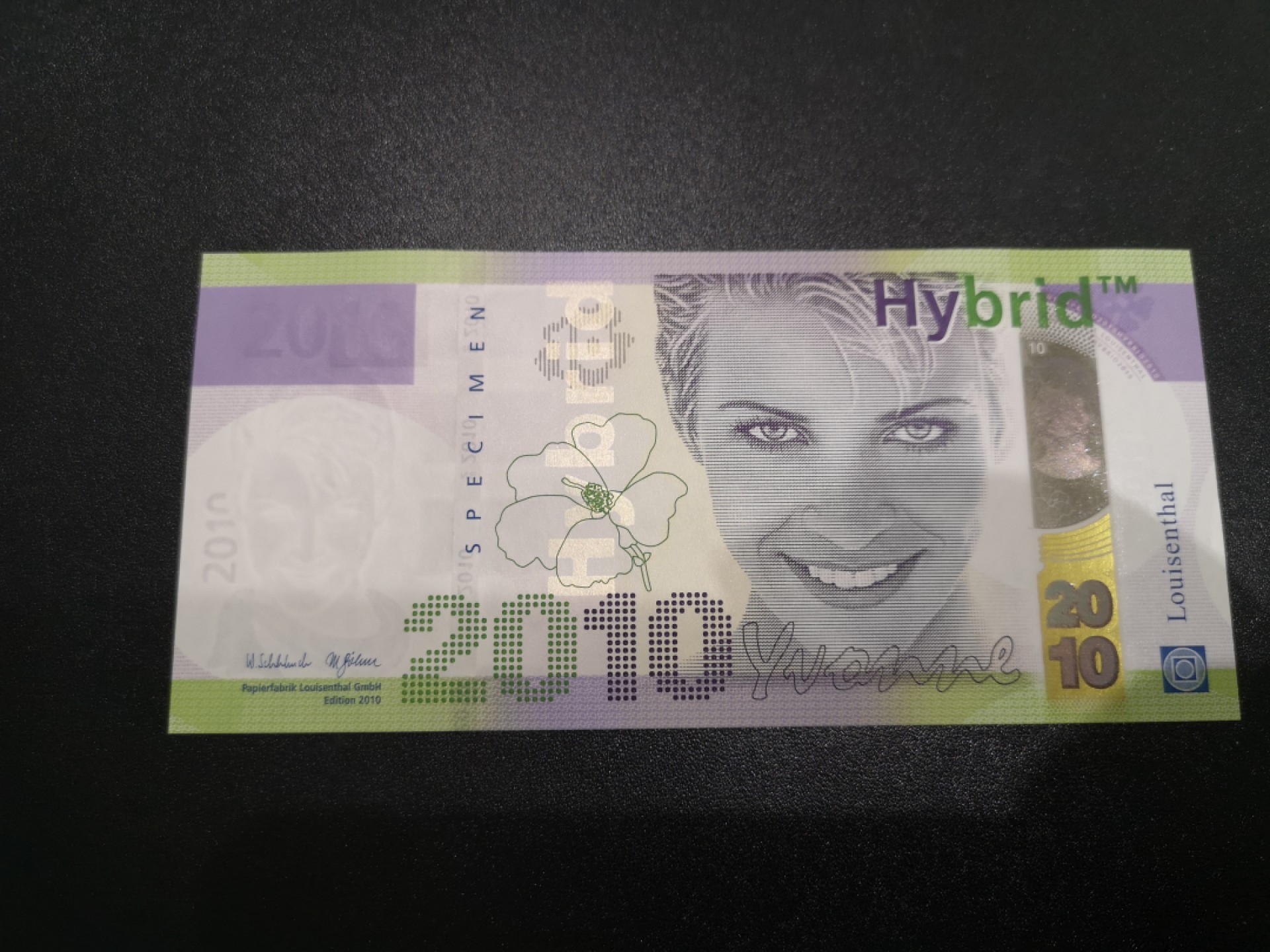 《外钞收藏家》第一百七十一期拍卖（本期97件） 德国路易森塔尔三层复合基材测试钞 UNC