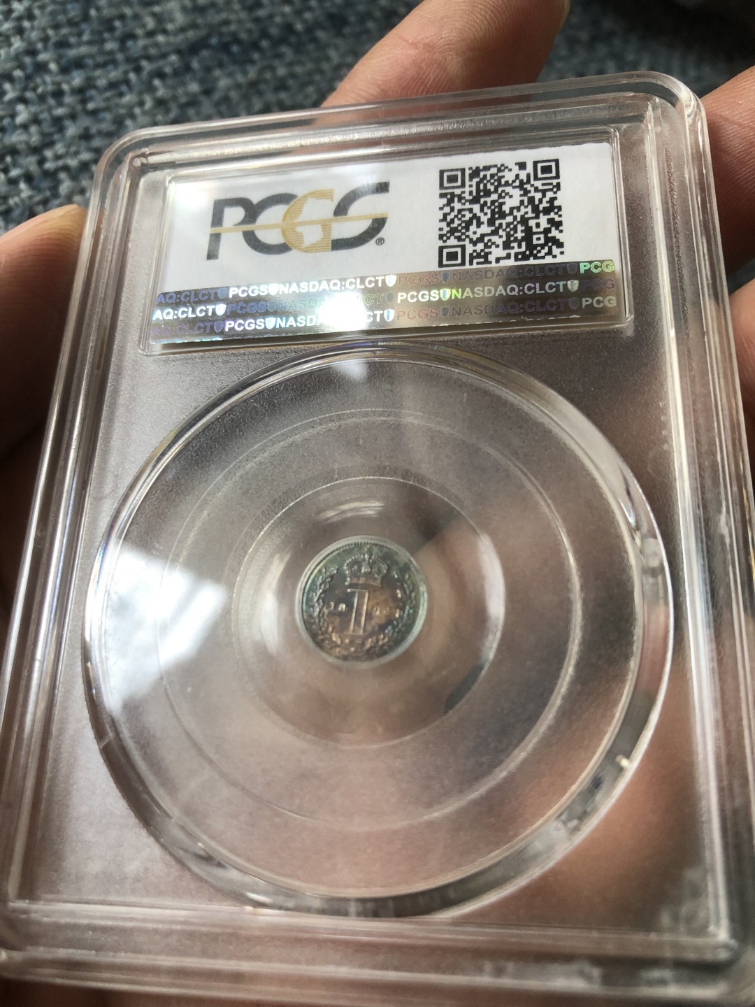 【保诚微拍】【自动拍卖、全场包邮】第19期 $ 硬币专场 $ 【PCGS PL64】英国维多利亚女王 1894年 1便士 洗足币 濯足币 银币 64高分！