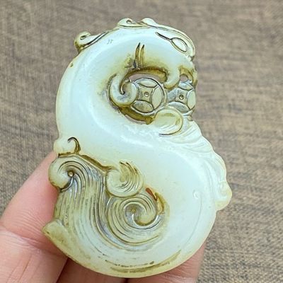 古玩玉器明清把件白玉老玉老物件高古玉做旧古董挂件把件吊坠凤鸟 - 古玩玉器明清把件白玉老玉老物件高古玉做旧古董挂件把件吊坠凤鸟