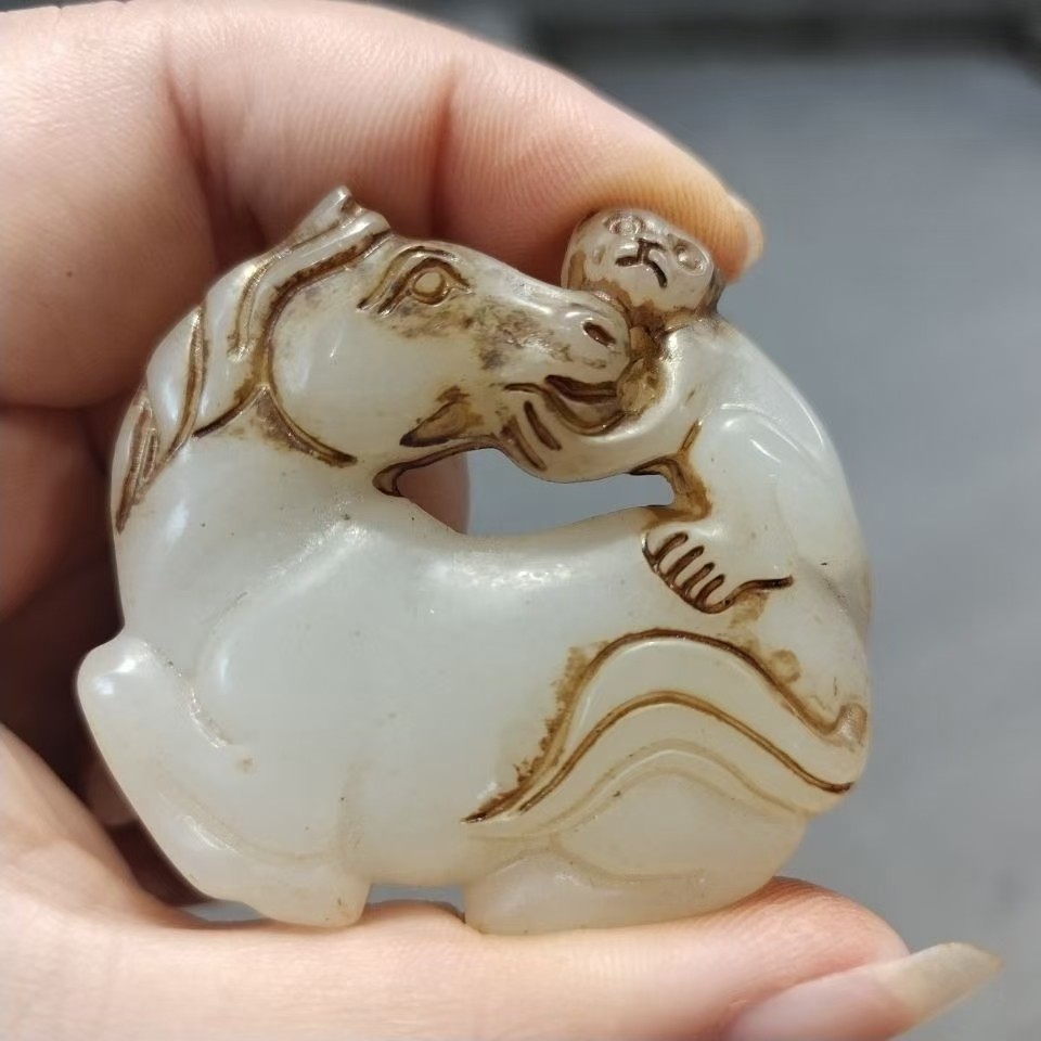 汉代玉器古董老物件收藏老玉古玉战国玉璧小饰品辟邪玉佩