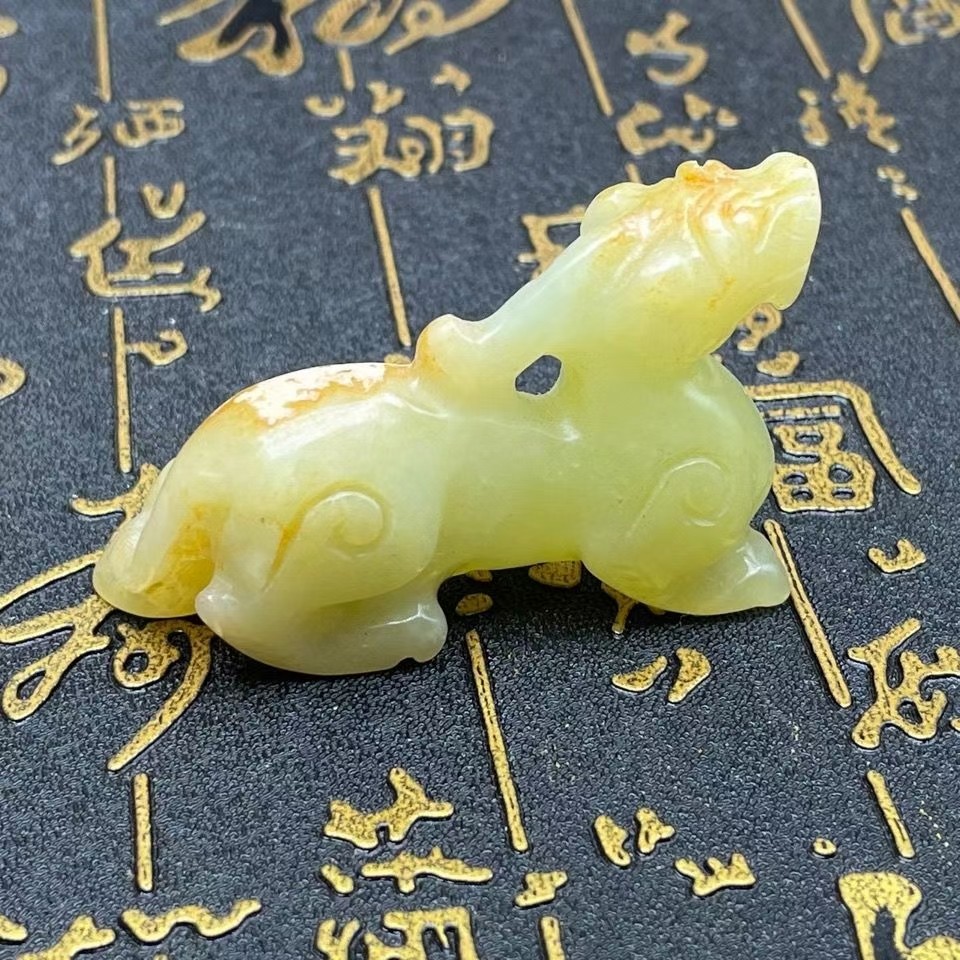 古玩捡漏明清古董玉石高古玉做旧岫玉老物件老货把件吊坠挂件貔貅
