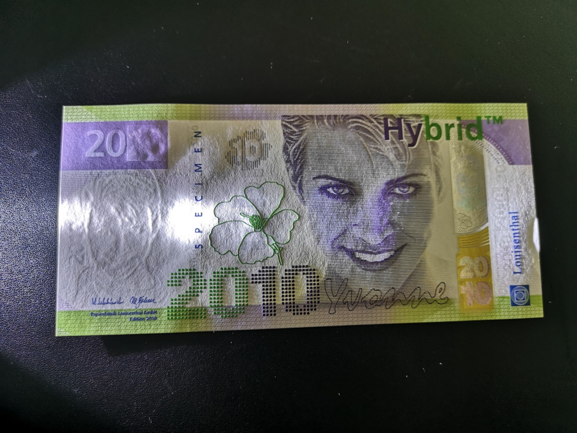 《外钞收藏家》第一百七十一期拍卖（本期97件） 德国路易森塔尔三层复合基材测试钞 UNC