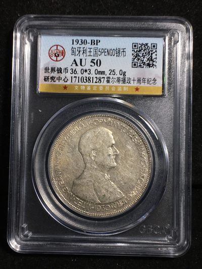 公博评级银币专场19 - 25克1930年老包浆双天使匈牙利大银币