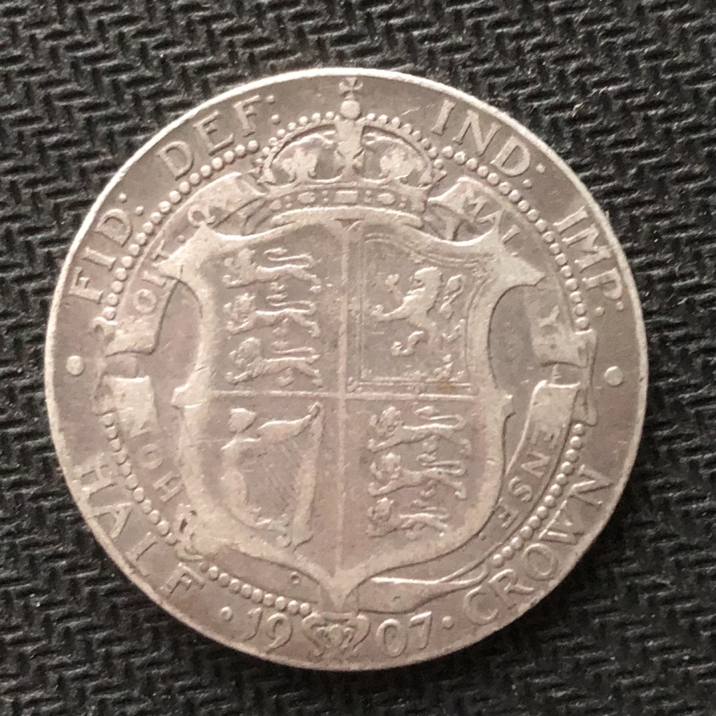 【保诚微拍】【自动拍卖、全场包邮】第19期 $ 硬币专场 $ 英国 爱德华七世 1907年 半克朗银币(14.1克 0.925银)