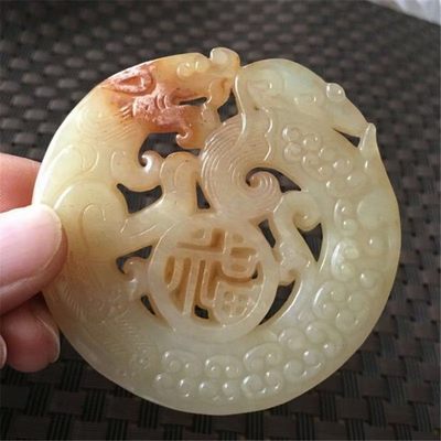战国岫玉古玩玉器高古玉古董玉壁做旧老物件玉佩挂件吊坠望子成龙 - 战国岫玉古玩玉器高古玉古董玉壁做旧老物件玉佩挂件吊坠望子成龙