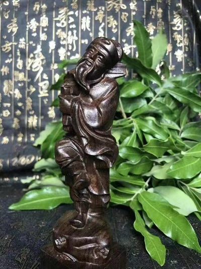 开心收藏拍卖 - 越南沉香木整木雕刻八仙过海摆件，尺寸11×3 八仙过海各显神通8个一起拍无拼接整木雕刻